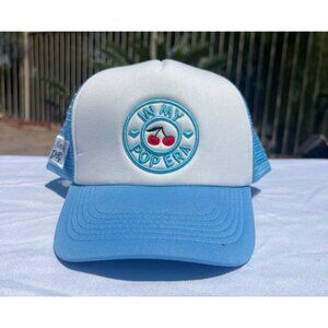 Simpy Pop "In My Pop Era" Sky Blue Trucker Snapback Hat Promo Swag